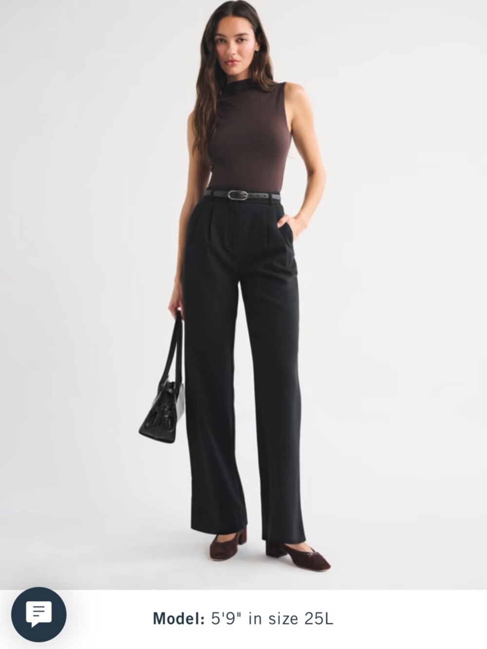 Abercrombie & Fitch Curve Love Sloane Trousers in Black